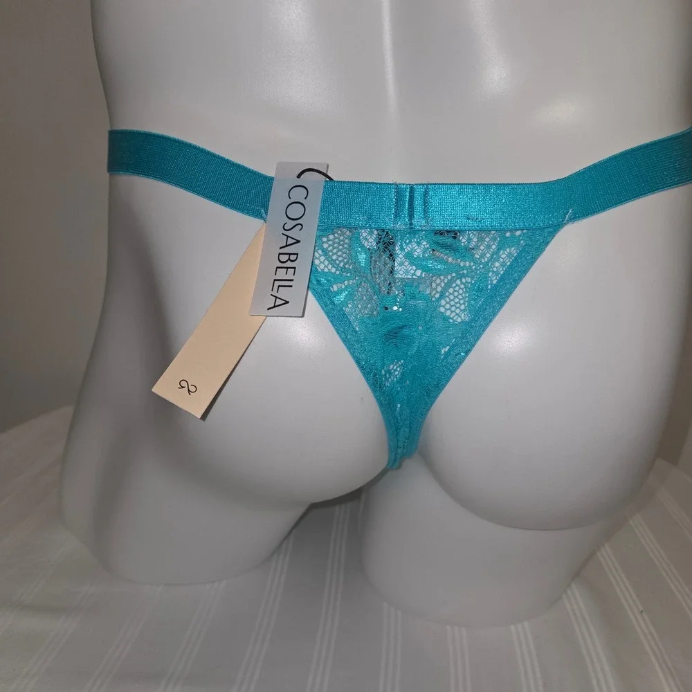 Cosabella Luxurious Stretch Italian Lace Thong Italian Underwear Mid-Rise Men's
